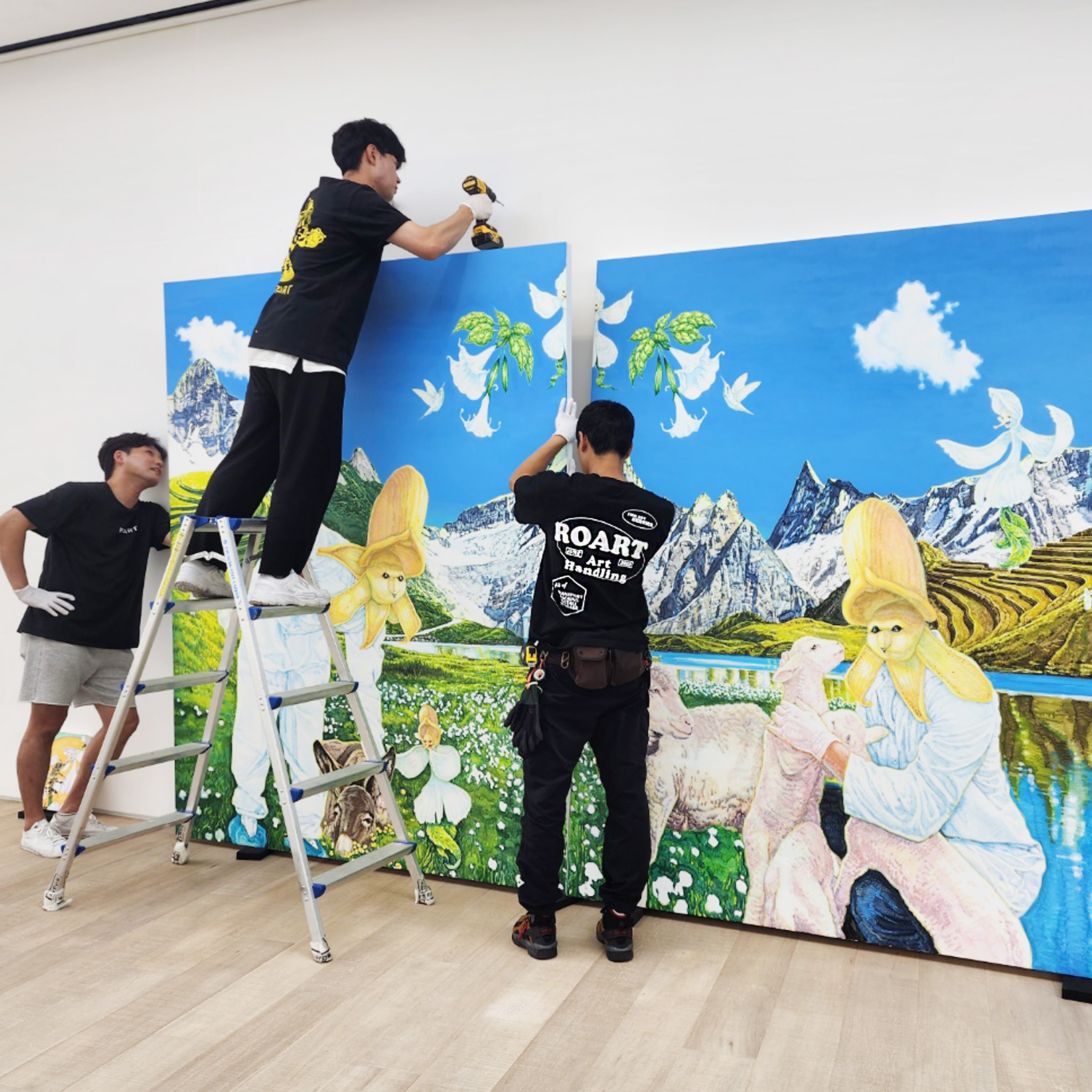 파운드리서울 전시 설치 